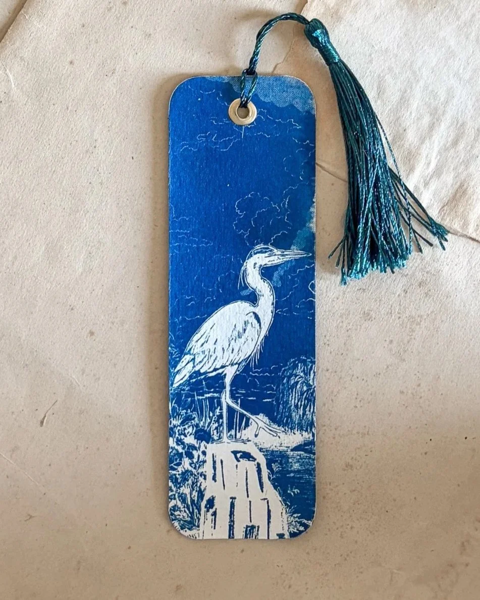 Marque-page Cyanotype - Héron cendré