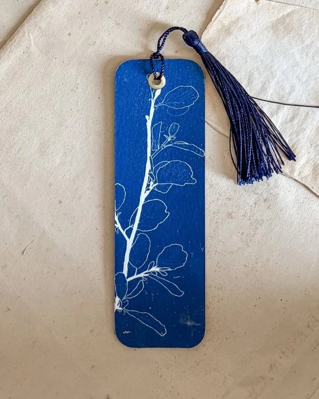 Marque-page Cyanotype - branche d'Aulnes