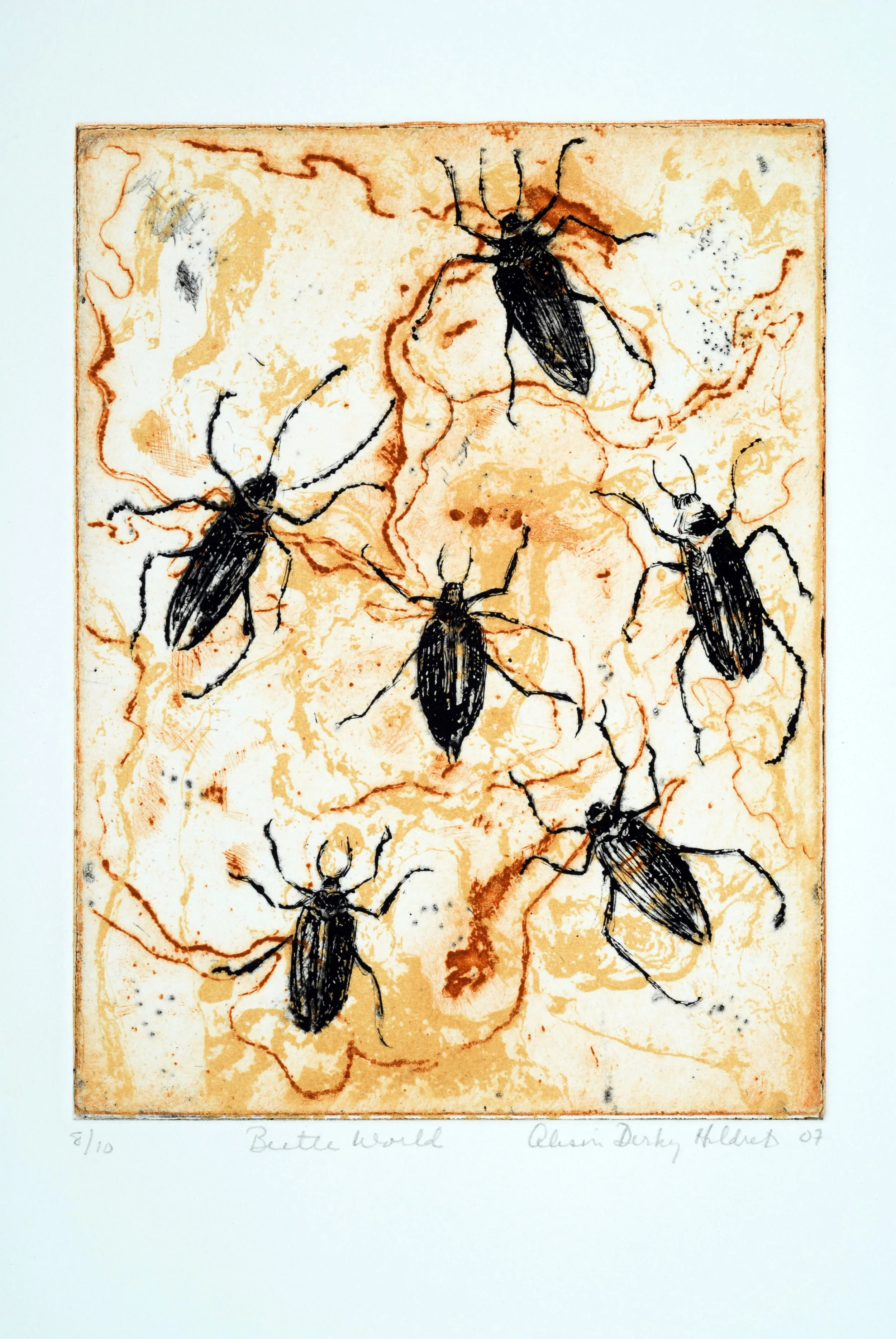 0016 Beetle World, 8x6", 2007