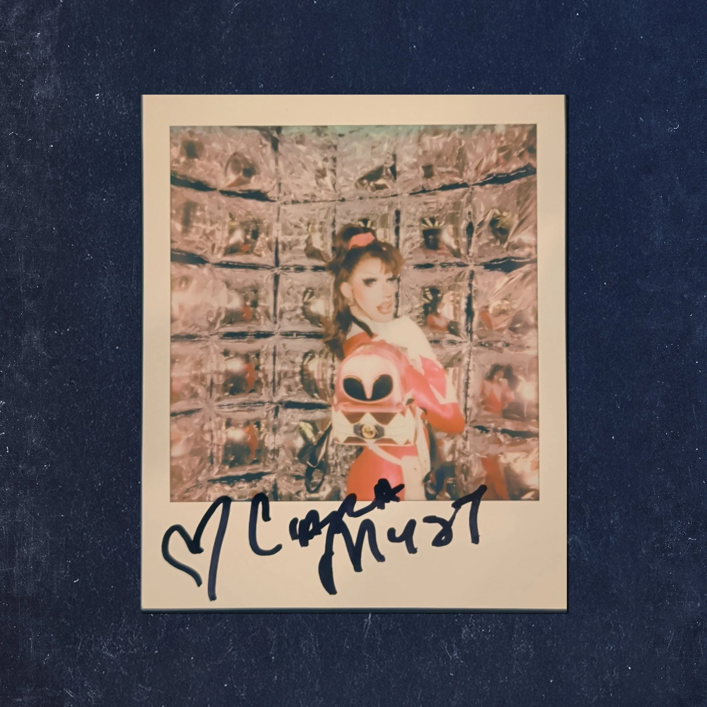 Pink Ranger Signed Polaroid