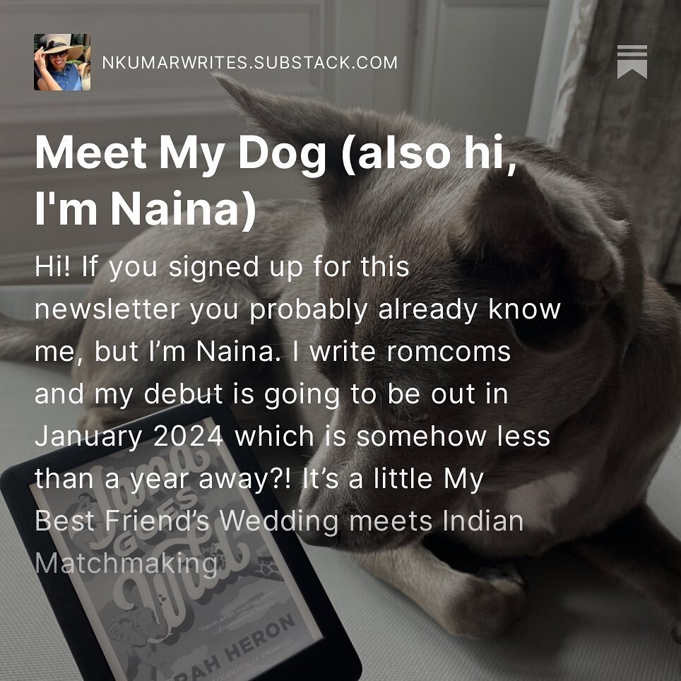 First post of Naina&rsquo;s News and Nonsense is out! Sign up to meet my dog and find out what she&rsquo;s been reading! 📖 😝