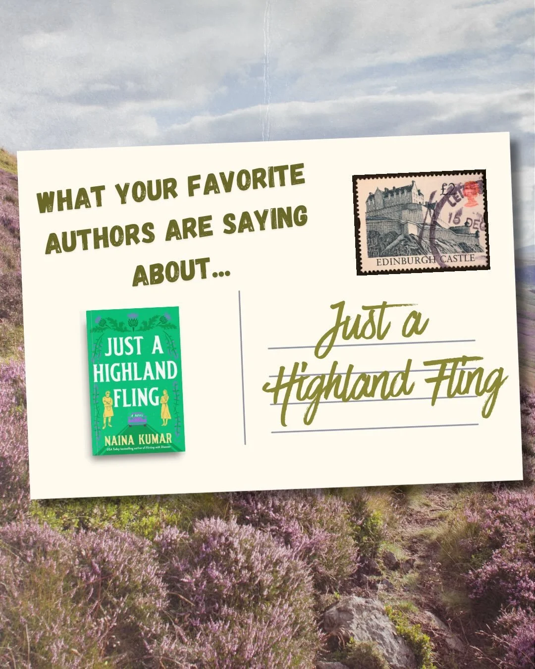 Overwhelmed and so grateful that some of my absolute favorite authors took the time to read Just a Highland Fling!!

Thank you @rlynn_solomon @authorsarahadams @authorhannahby @joss.richard and @brigitteknightley!! Thank you for your books and your f