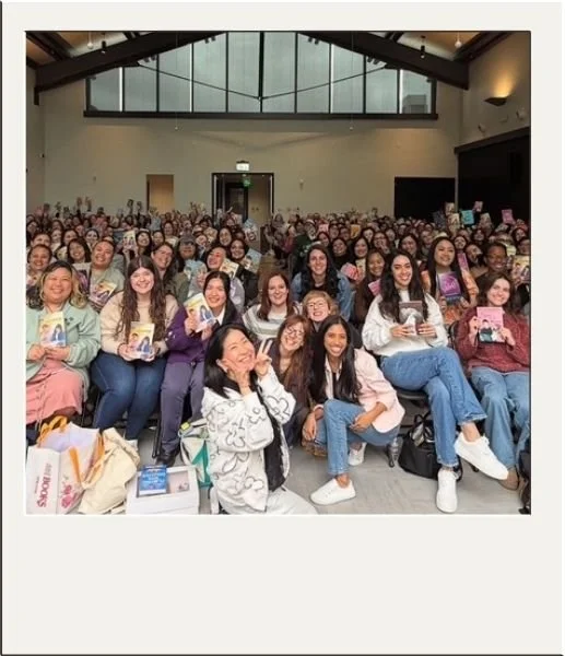 Crowd of attendees at book tour