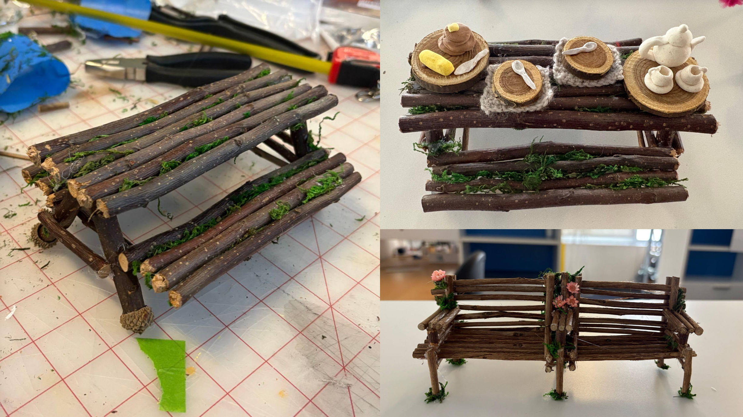 Sesame Street - Abby’s Garden YT Interactive (new segment, unaired)
- fairy park bench, mini crocheted placemats
model magic food and tea set