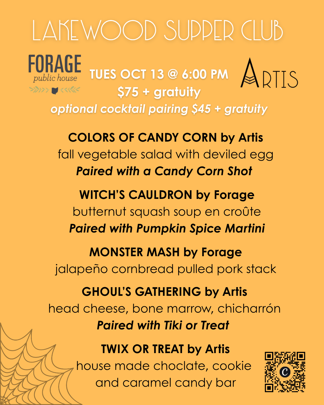 Supper club Halloween Lakewood event