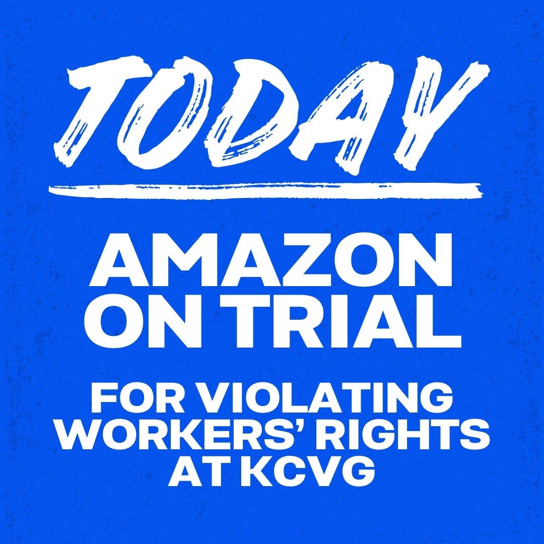 TODAY: Amazon has to answer for their illegal spying and harassment of workers at KCVG before a judge.

Follow along as we share updates, and watch our livestream on Tiktok at 12:30 ET: @amazonunionkcvg

#amazon #amazonbusted #bezos #jeffbezos #union