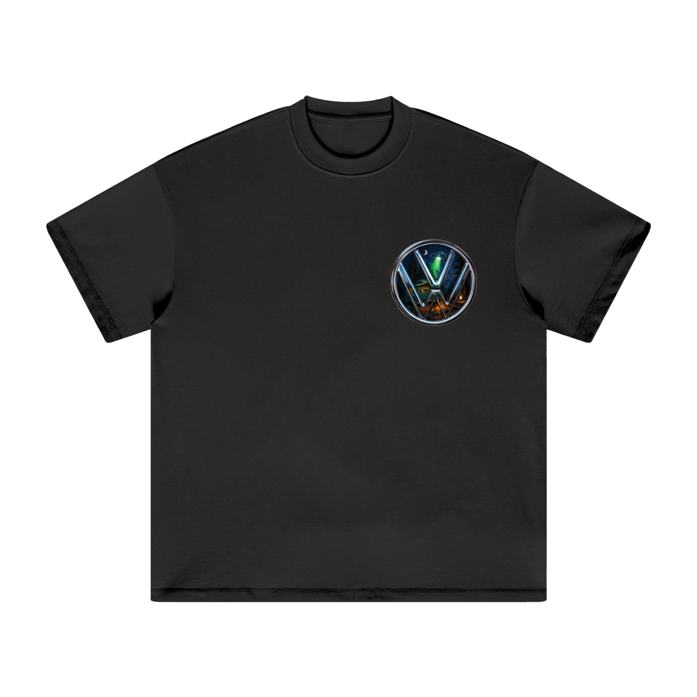 VW UFO T Shirt with Chest Logo and Backprint