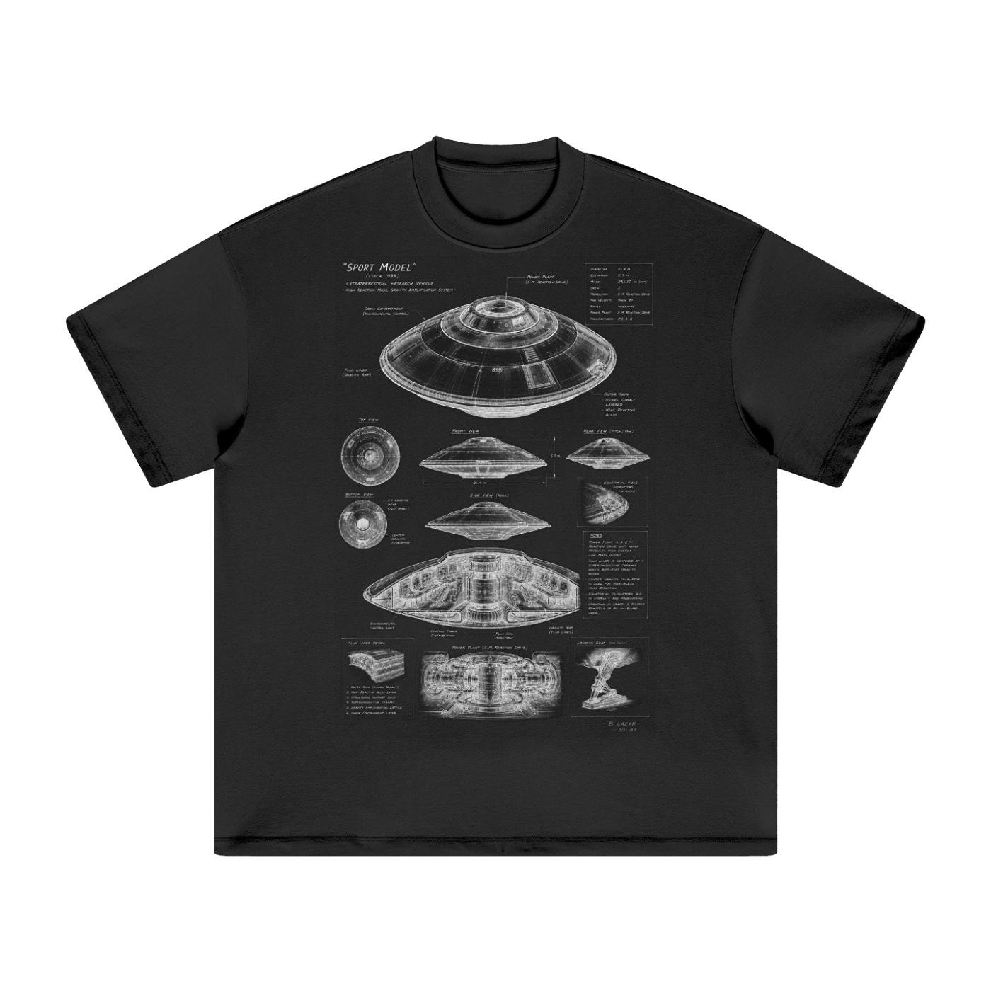 Bob Lazar's Sport Model UFO T Shirt