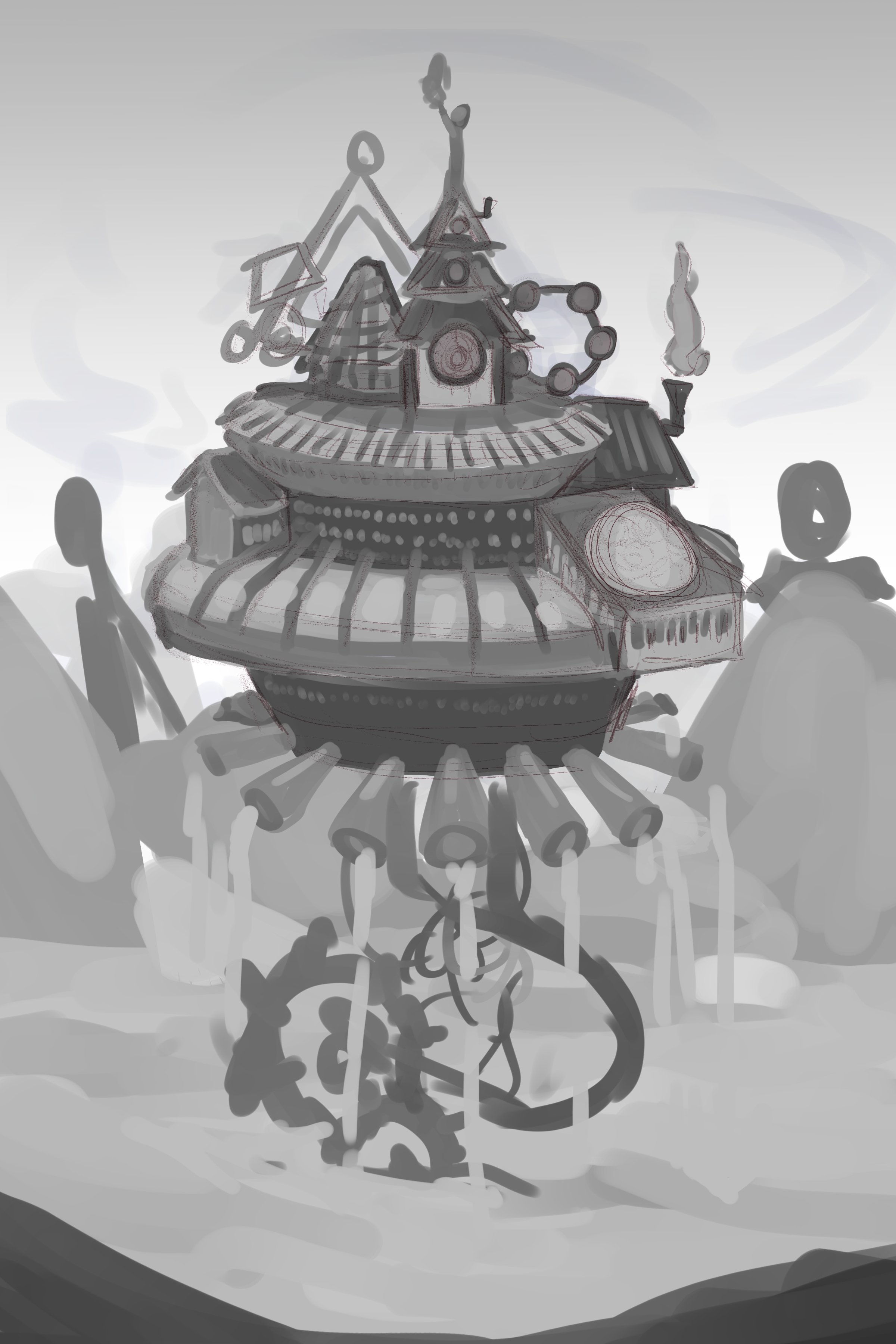Season of Machines- Olym Sanctuary Concept Sketch