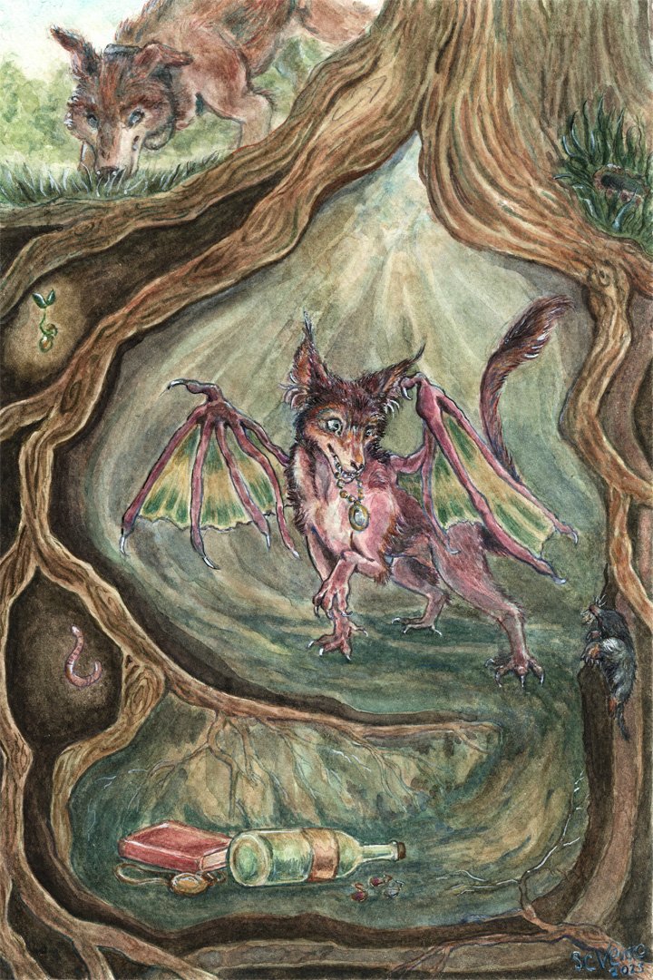 The Thief's Den (Watercolor, 6 x 9 in.)