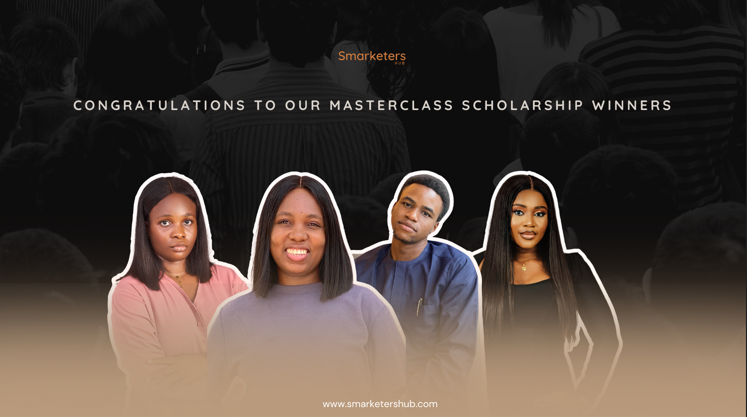 The four masterclass scholarship winners we announced in April