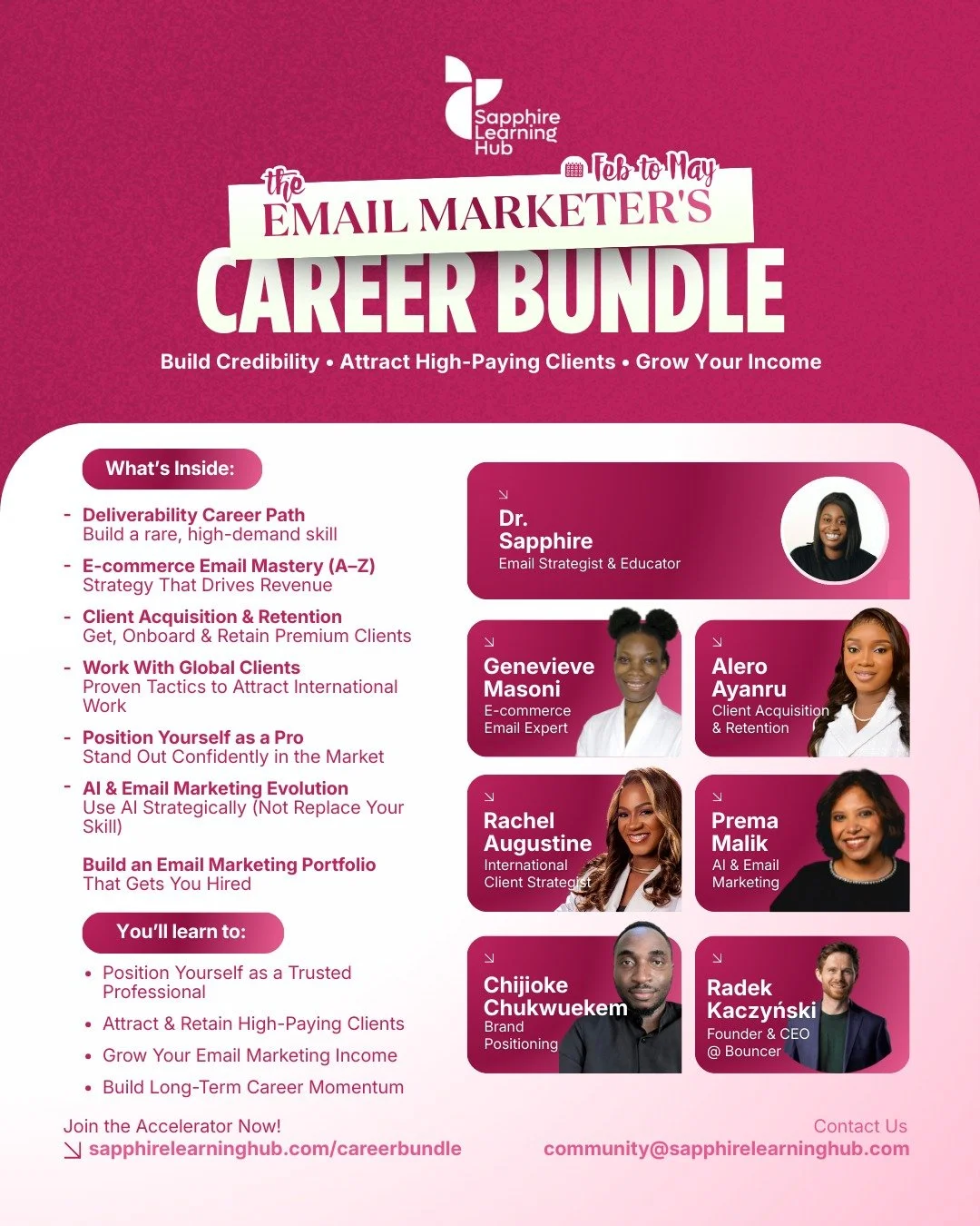 In celebration of International Women's Day, we've partnered with @dr.sapphire_ to provide access to an Email Marketing Course taught by six email marketing experts. 🎉

Inside The Email Marketer&rsquo;s Career Bundle, you&rsquo;ll learn:

1️⃣Foundat