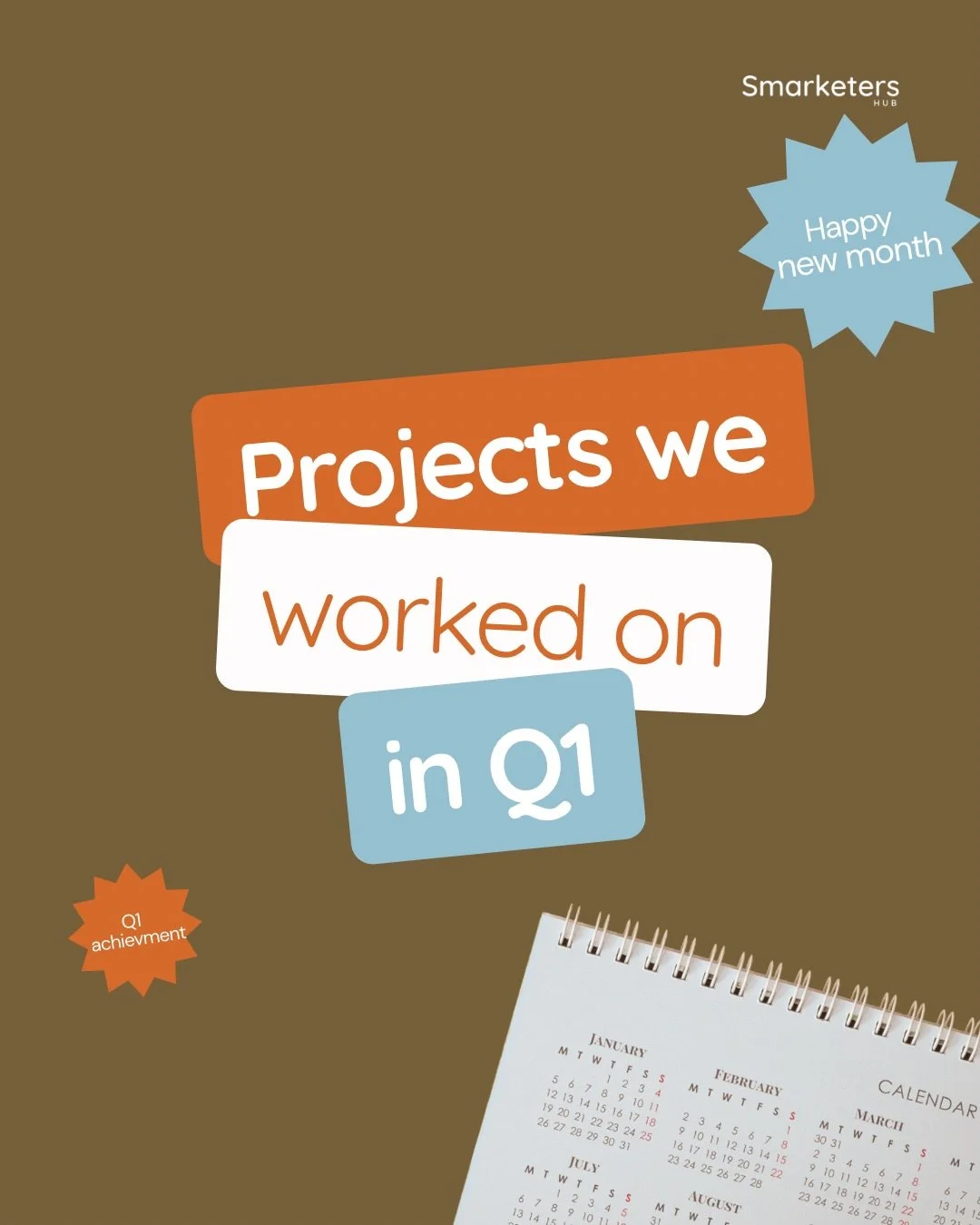 Happy New Month 🧡

Q1 is a wrap and we are feeling good about everything we built together. Here is a look at what we have been up to:

In January we kicked things off with our goal setting webinar, &ldquo;From Goals to Done&rdquo; and made sure our