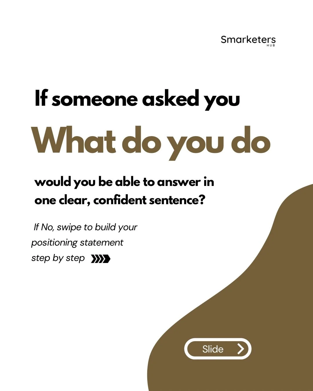 Most marketers can describe what they do but very few can position themselves in a way that makes the right people stop and pay attention. 

Your positioning statement is the foundation of your personal brand. It tells hiring managers, clients, and c