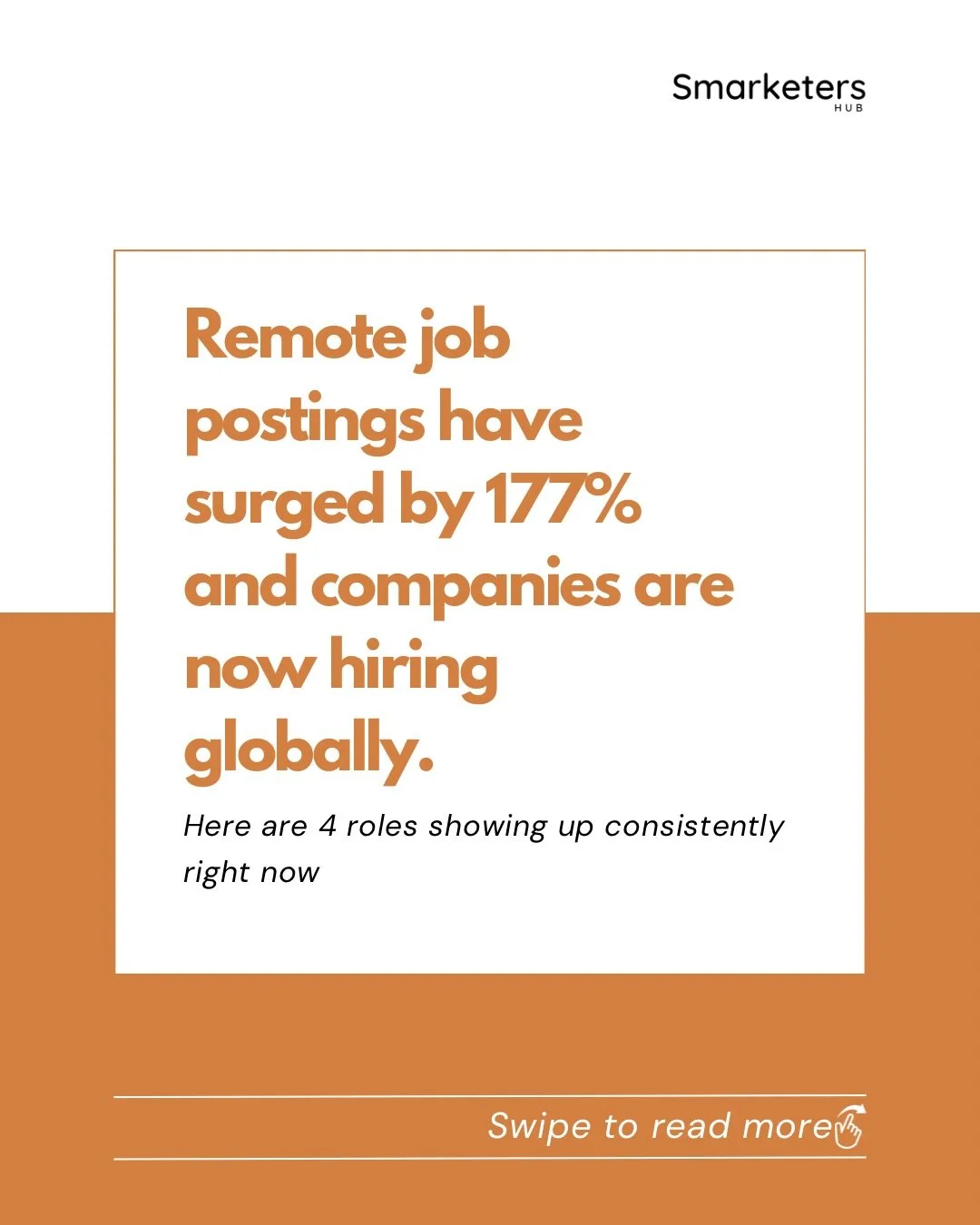 Remote marketing roles have surged over 177% and African marketers are landing them. 

Here are 5 you should know about right now>>>>>

Follow @smarketershub for more marketing updates 

#smarketers #marketing #career #jobseekers #tips