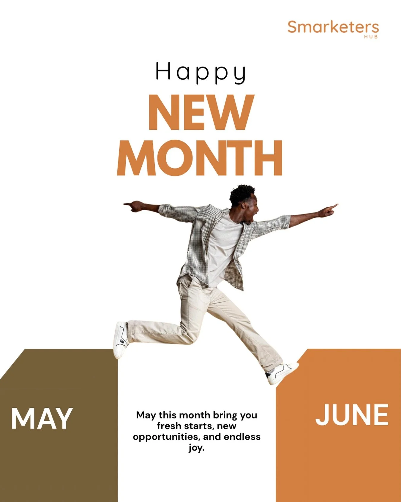 Happy new month Smarketers🎉

May this month bring you fresh start, new opportunities, and endless joy.

Don't forget to document all your result in the month of may.

Follow @smarketershub for more marketing tips✅

#smarketershub #newmonth #marketer
