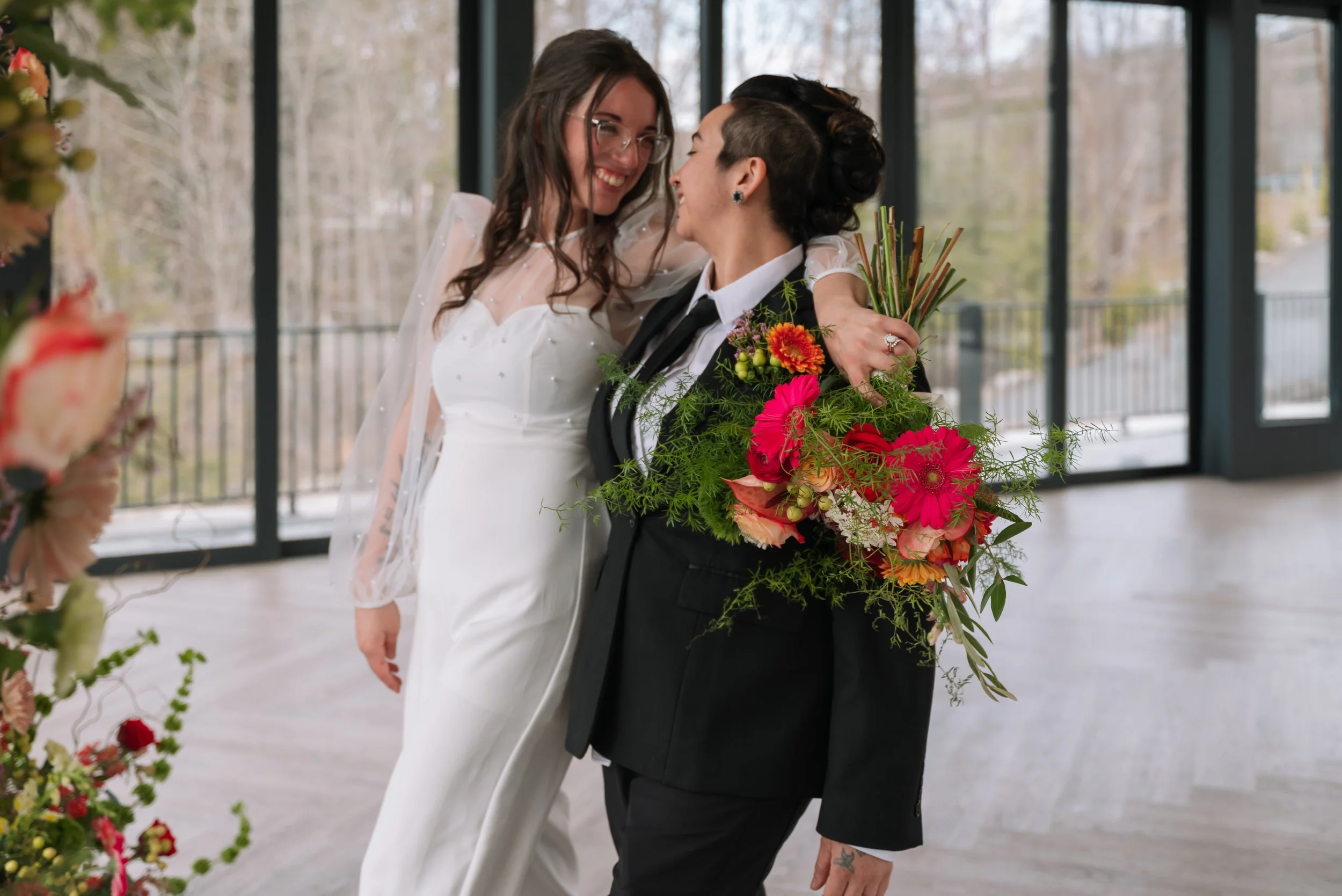 LGBTQ+  Wedding Photographer at Leisure Lake in Scotrun PA. LGBTQ+ Pocono Wedding Photography in Swiftwater PA 