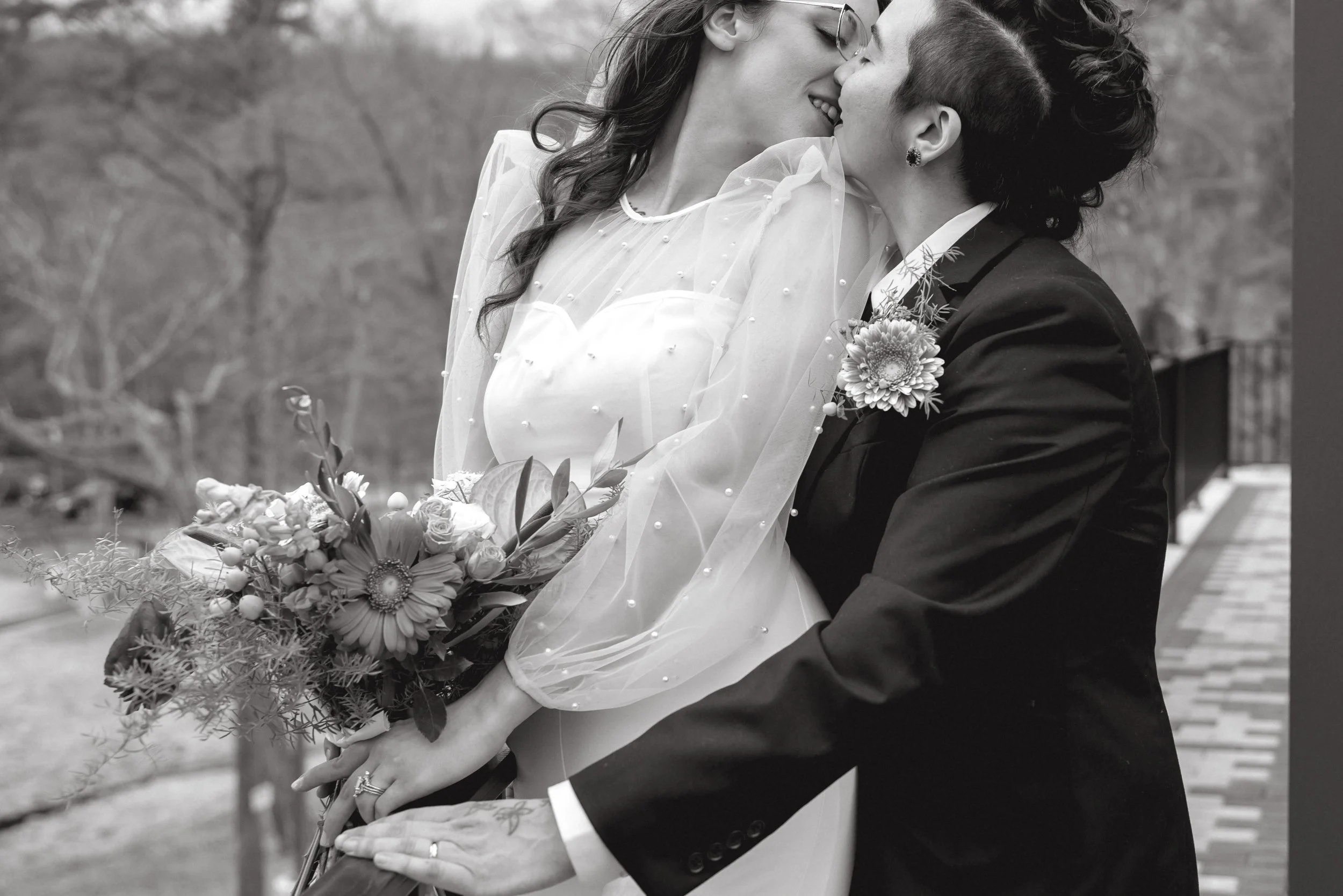 LGBTQ+  Wedding Photographer at Leisure Lake in Scotrun PA. LGBTQ+ Pocono Wedding Photography in Swiftwater PA 