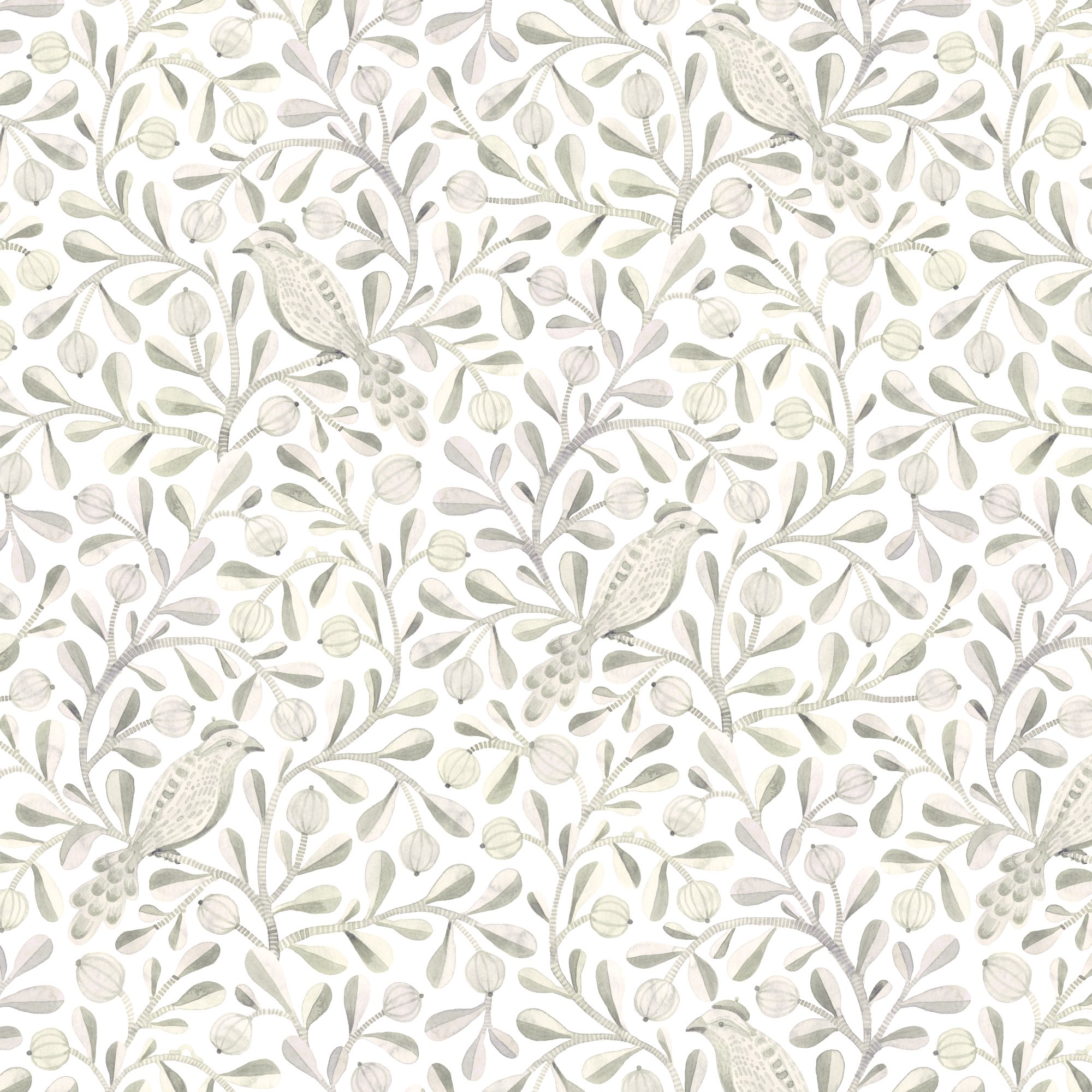 Cloud 9 Birds and Branches - Jacques - Sea Salt