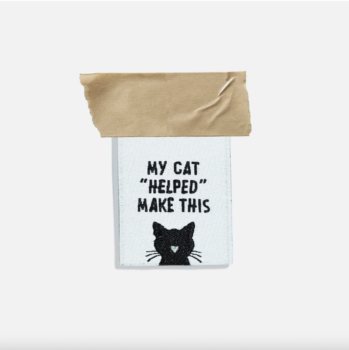 Kylie and the Machine - My Cat Helped Me Make This - Woven Labels