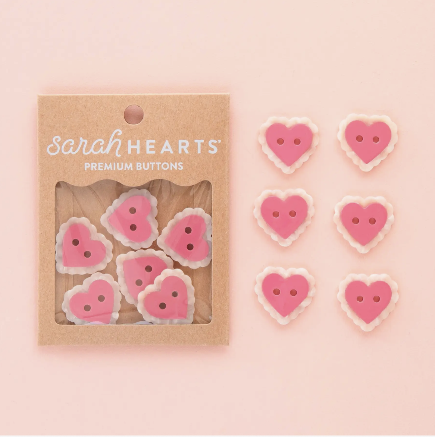 Sarah Hearts Sweet Heart Large 1" Buttons