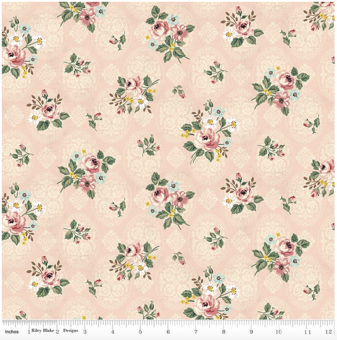 Riley Blake Rose & Violet's Bouquet Des Fleurs - Posy Blush
