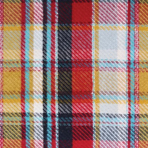 Art Gallery Fabrics Highlands Flannel - Royal Plaid Berry Pie