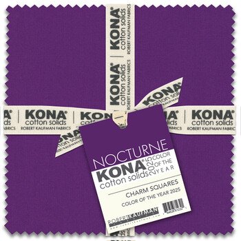Robert Kaufman Kona Cotton Color of the Year 2025 (Nocturne) - 5"x5" Charm Pack