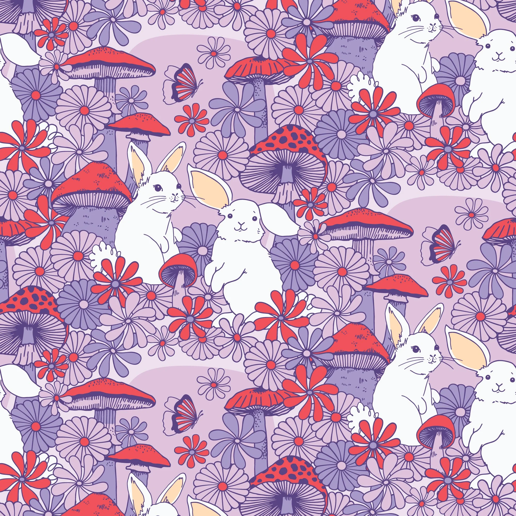 Cloud 9 Forest Friends - Mushroom Bunnies