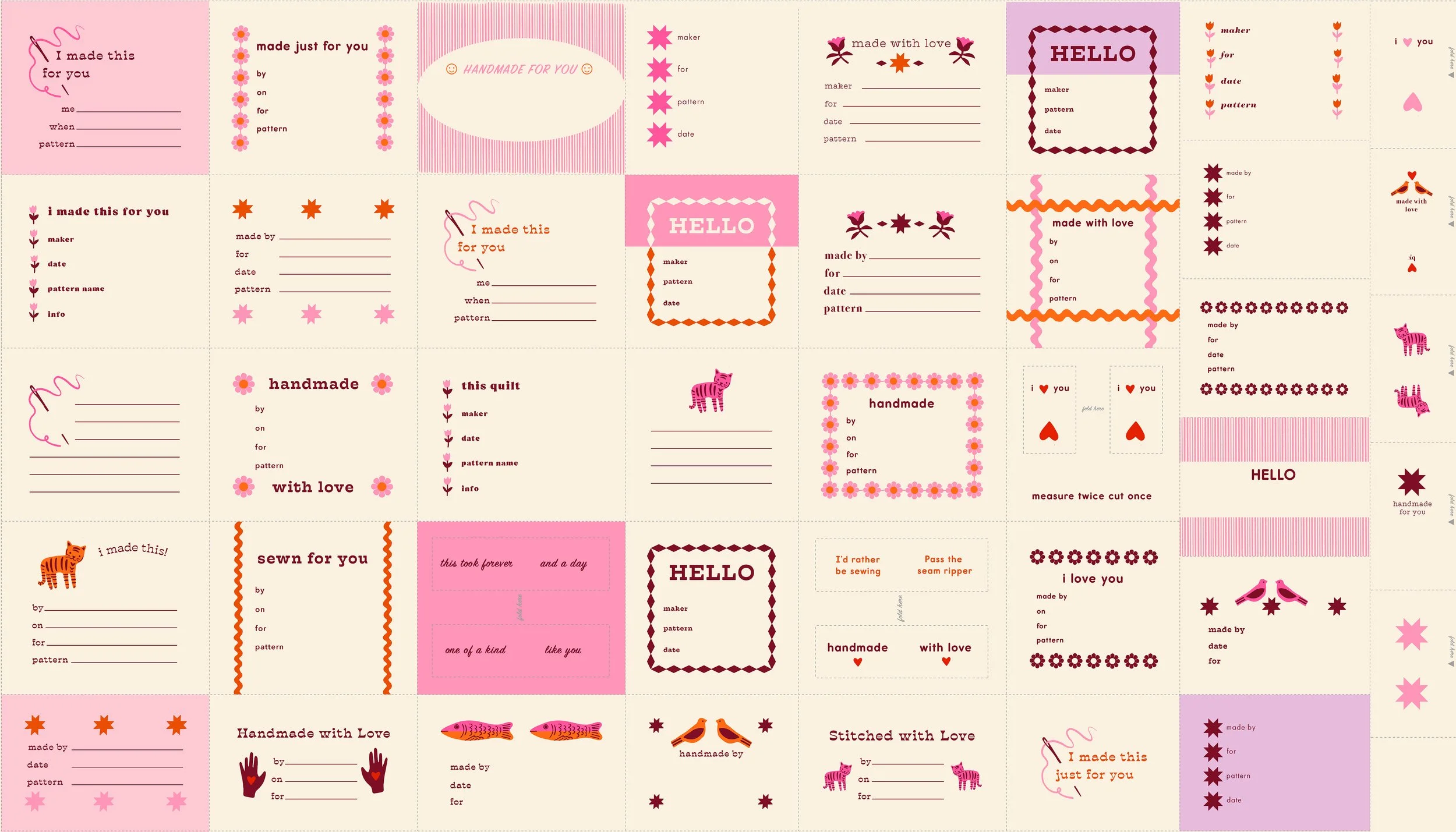 Ruby Star Society 1 800 Calico - Pink