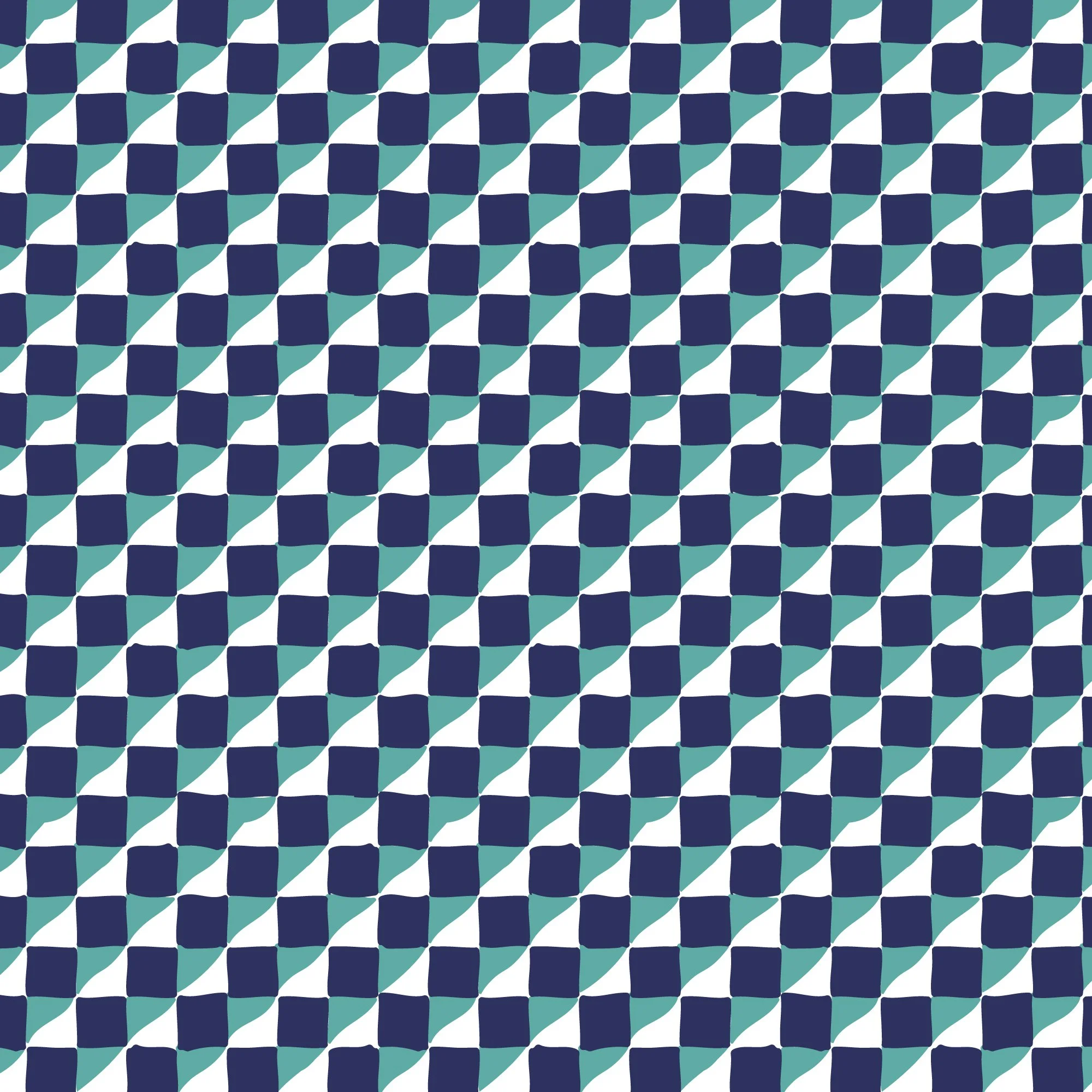 Cloud 9 House Mouse - Geometric - Navy/Teal