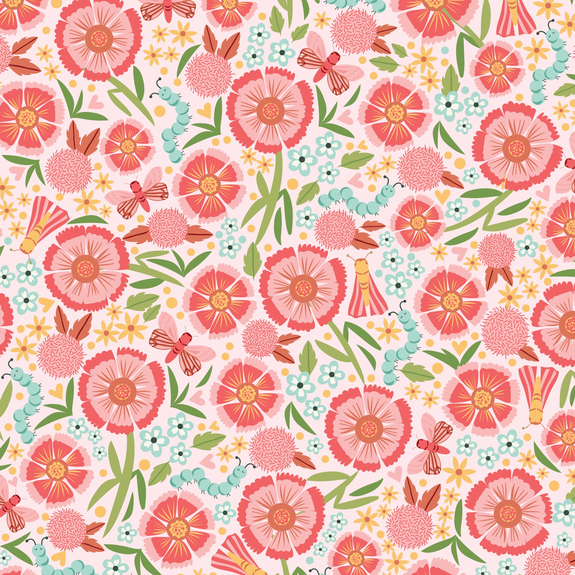 Cloud 9 Love Bug - Garden Whimsy - Pink