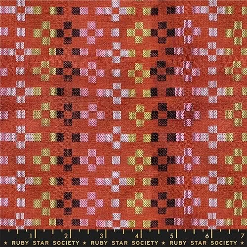Ruby Star Society Warp + Weft Mystic Fable - Flowers Terracotta