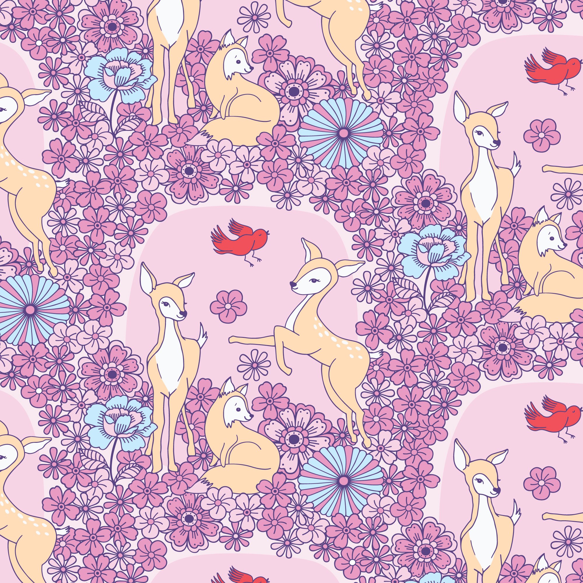 Cloud 9 Forest Friends - Floral Deer