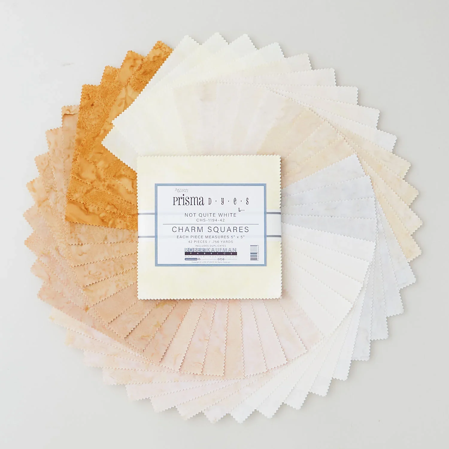 Robert Kaufman Prisma Dyes - Not Quite White - Roll Up