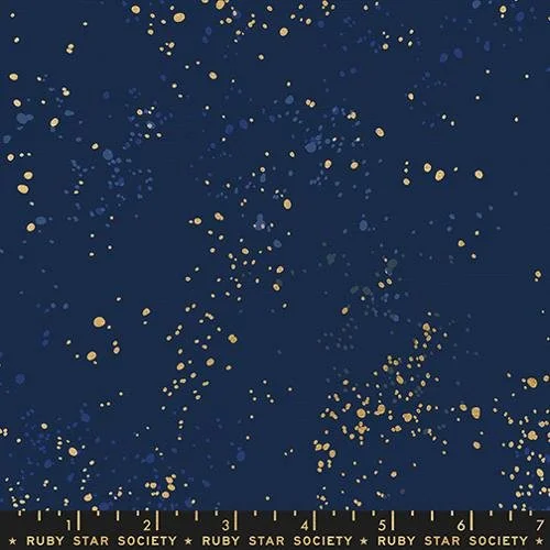 Ruby Star Society Speckled Canvas - Metallic Navy