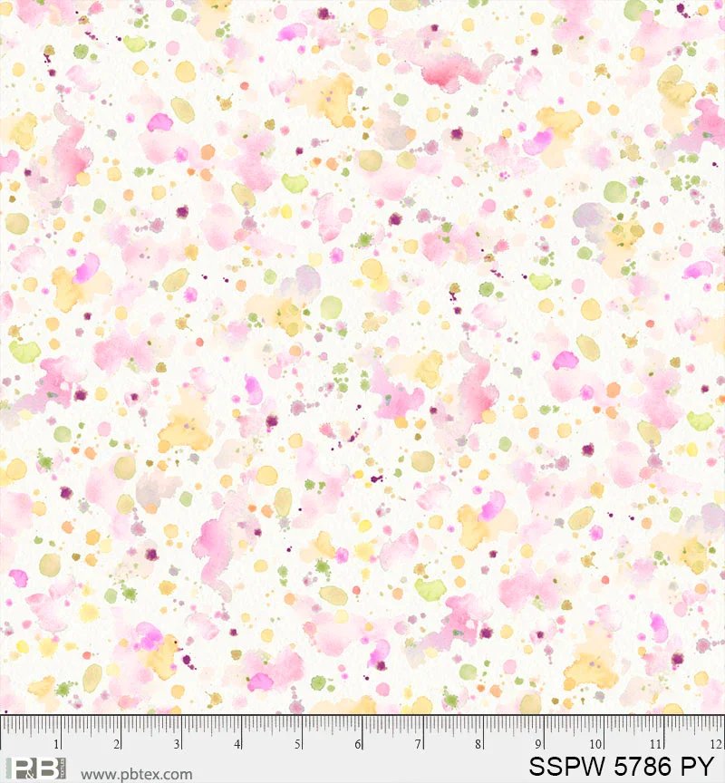 P&B Textiles Sally's Speckles - 108" Wide - Splatter Pink