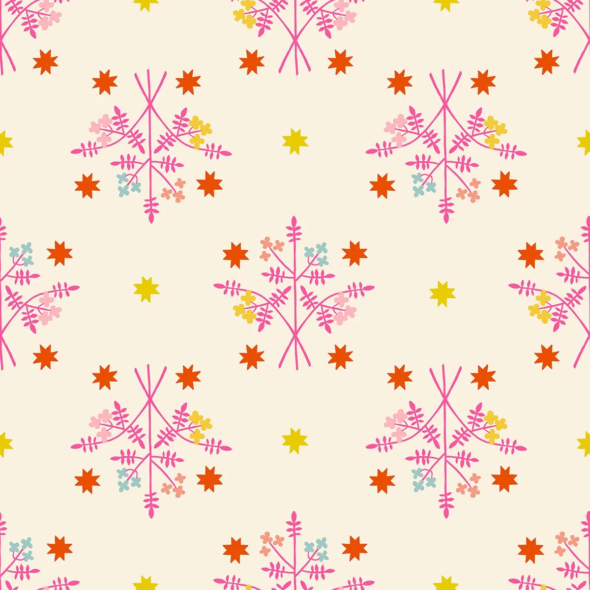 Ruby Star Society 1 800 Calico - Neon Pink