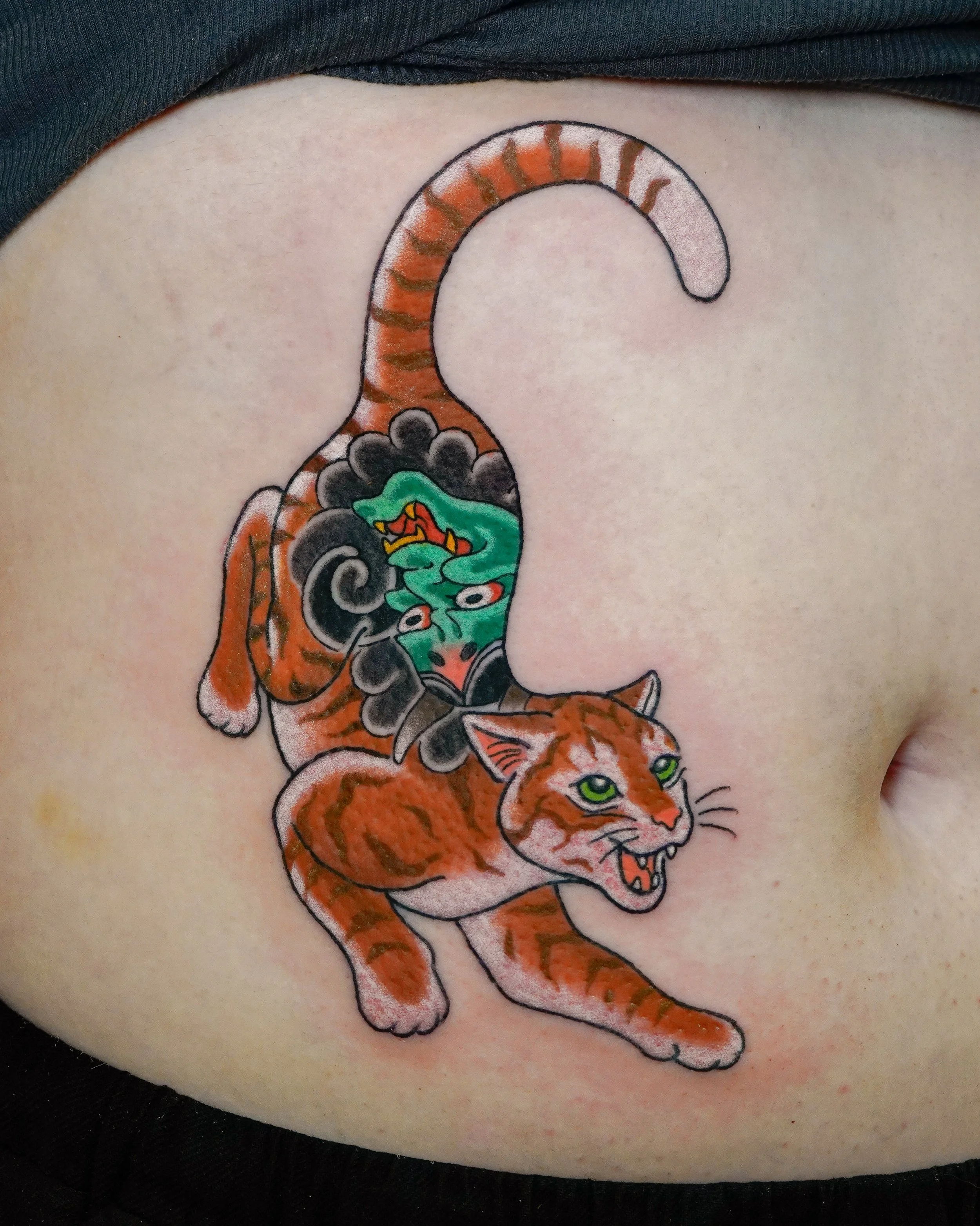 Tattooed cat by @kylehoffarth To book with Kyle, message him directly.