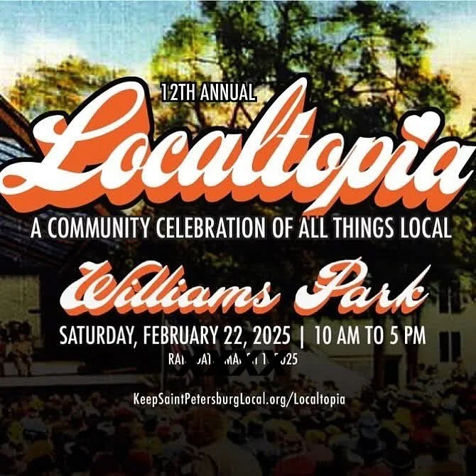 I know you&rsquo;ll be here, St Pete! Enjoy top notch local food, drink, live entertainment, fun and shopping at my absolute **favorite** event of the year. LOCALTOPIA 300 vendors : find me in the ARTS VILLAGE. 😍😍😍

#localtopiastpete #shoplocal #l