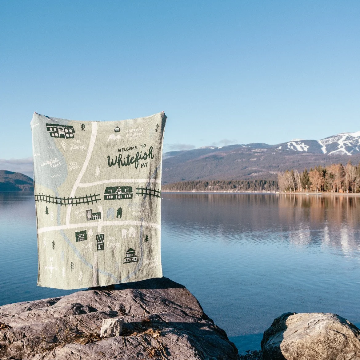 Illustration | "Loved by Locals" Whitefish Map