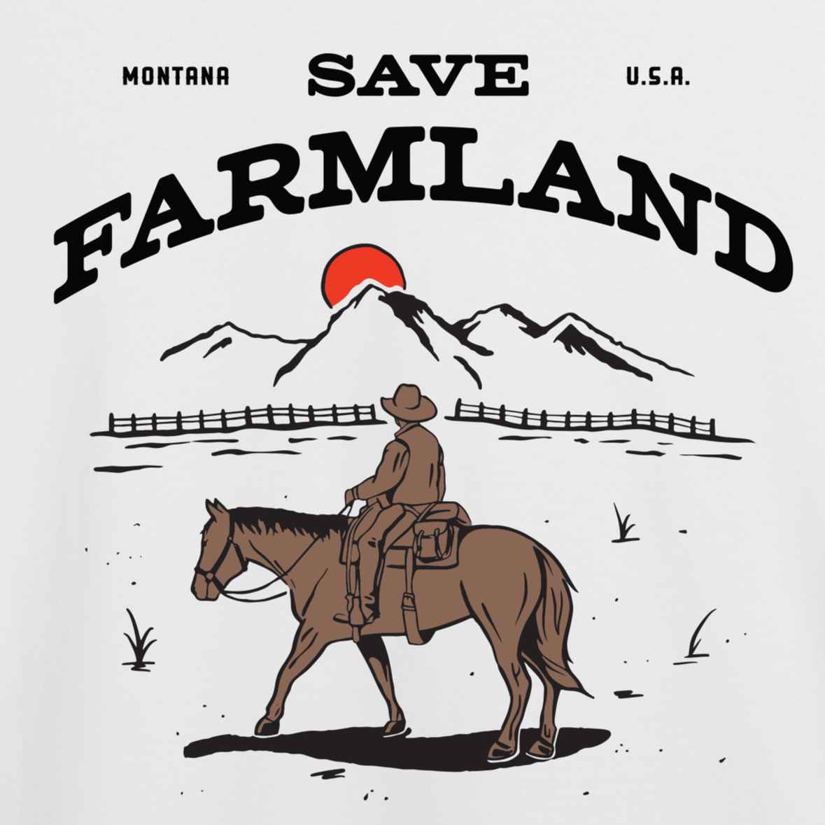 Illustration | Save Farmland Cowboy