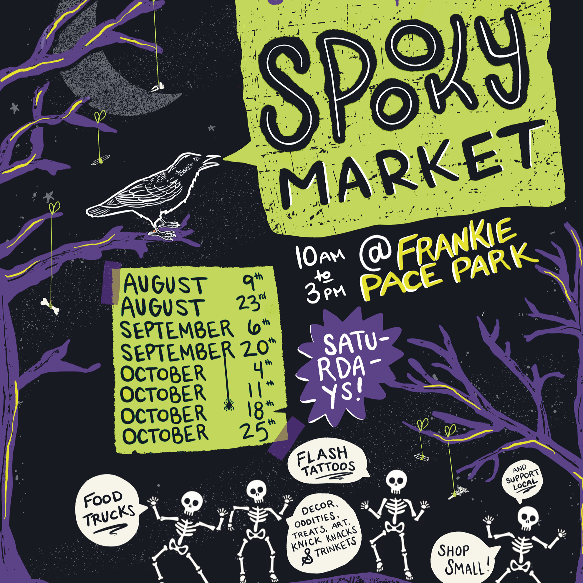 Illustration | Steel City Spooky Market Posters