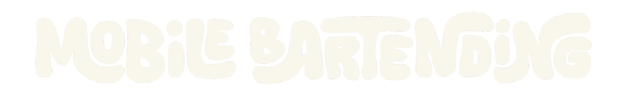 Text reads 'Mobile Bartending' in large, stylized, white font.