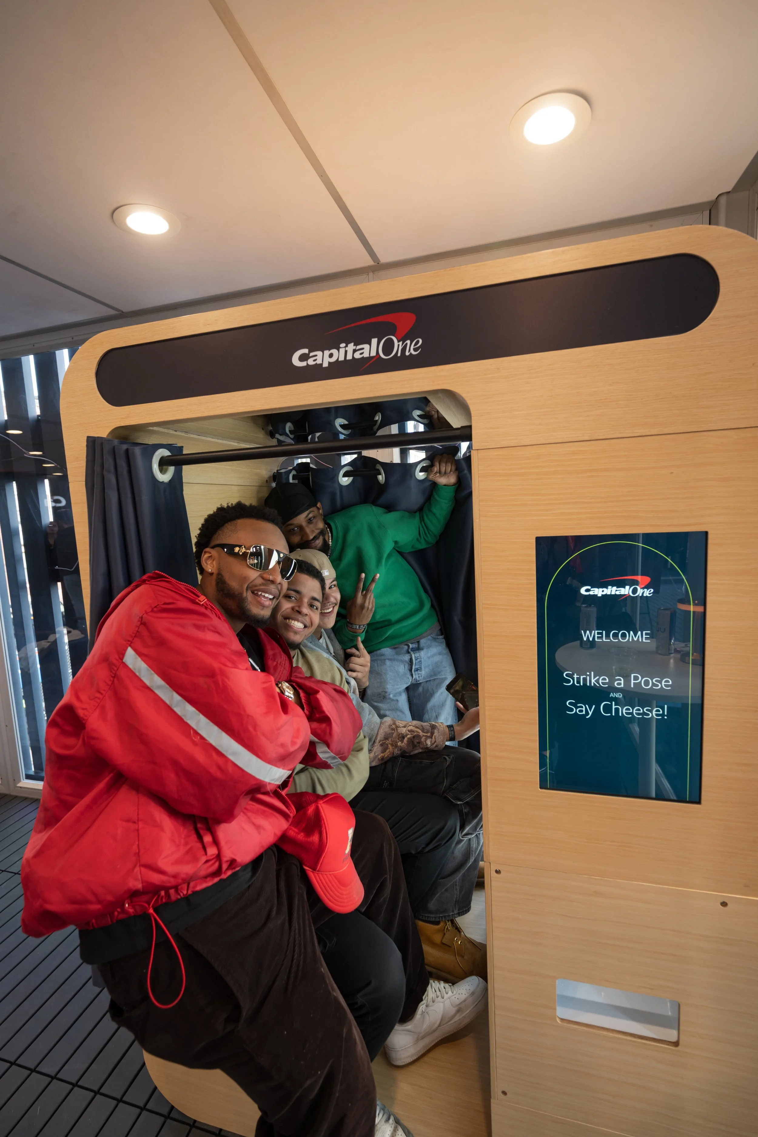 Capitol One Photo Booth Activation - Guests Enjoying