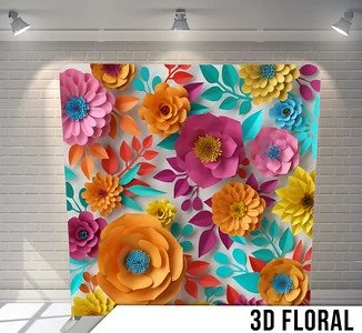 3D Floral Backdrop. Photo Booth in Canmore. Photo Booth in Banff