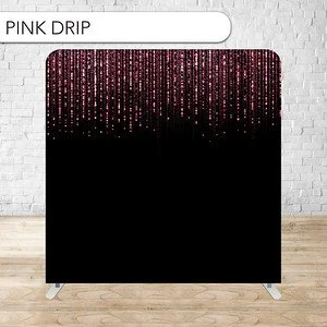 Pink Drip Backdrop. Photo Booth in Canmore. Photo Booth in Banff.