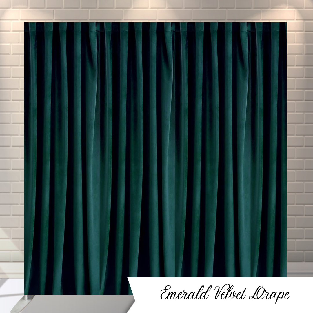 Emerald Velvet Drape