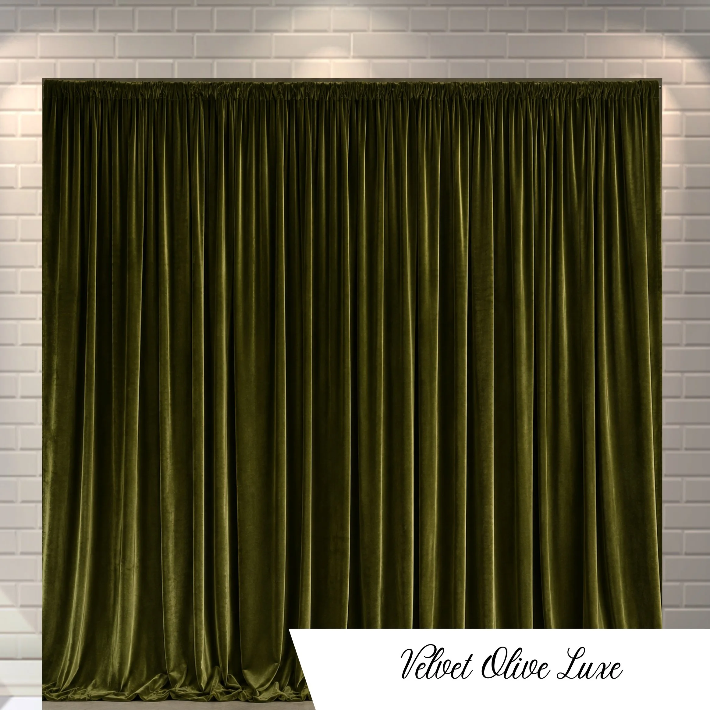 Velvet  Drape Olive Luxe