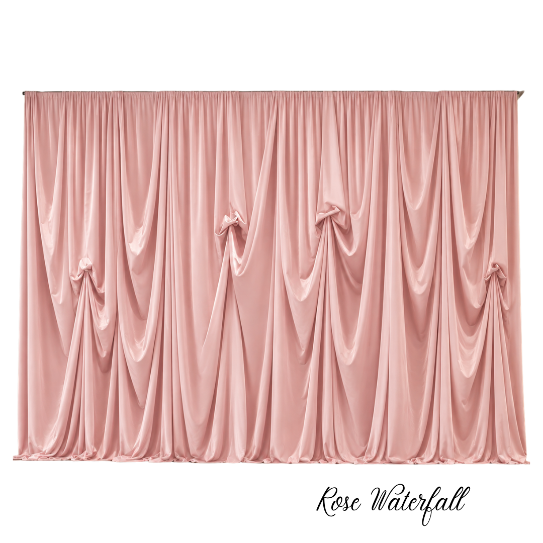 Rose Waterfall Photo Booth Backdrop
